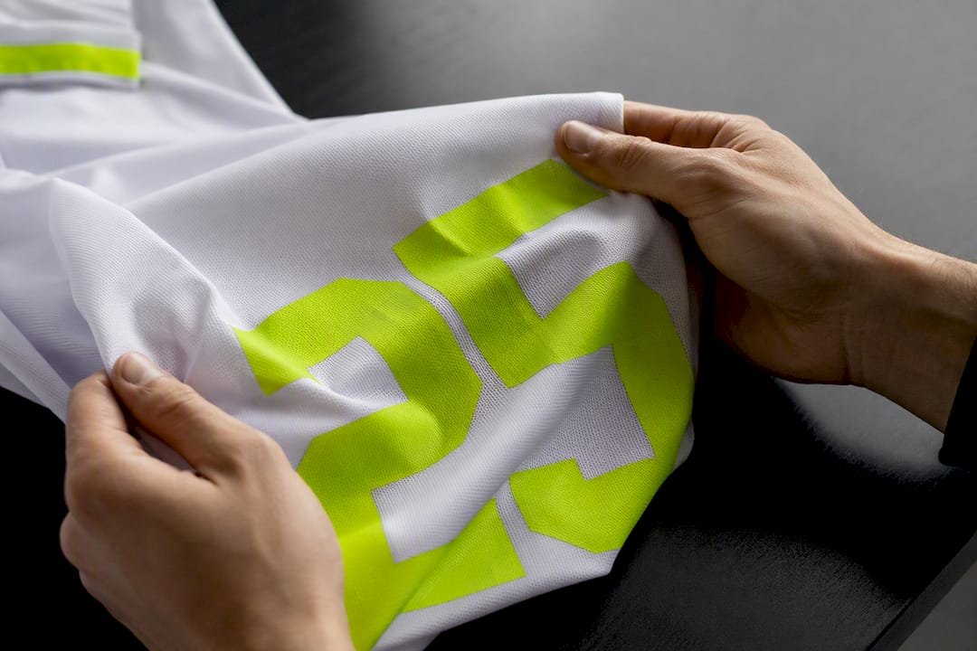 Close-up economy basketball uniform fabric and print