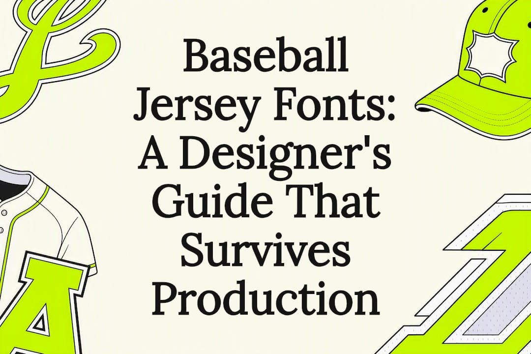 Decorative baseball jersey fonts title card illustration