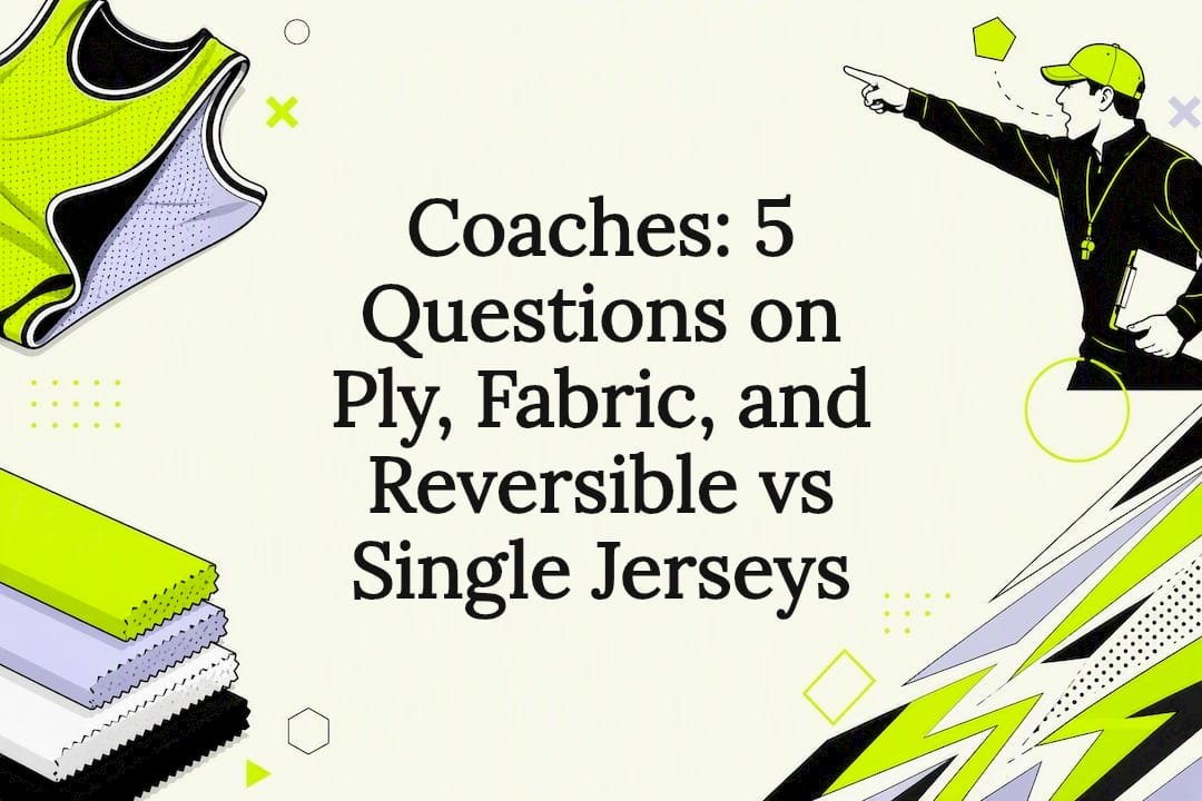 Decorative blog title card illustration with sports jersey elements