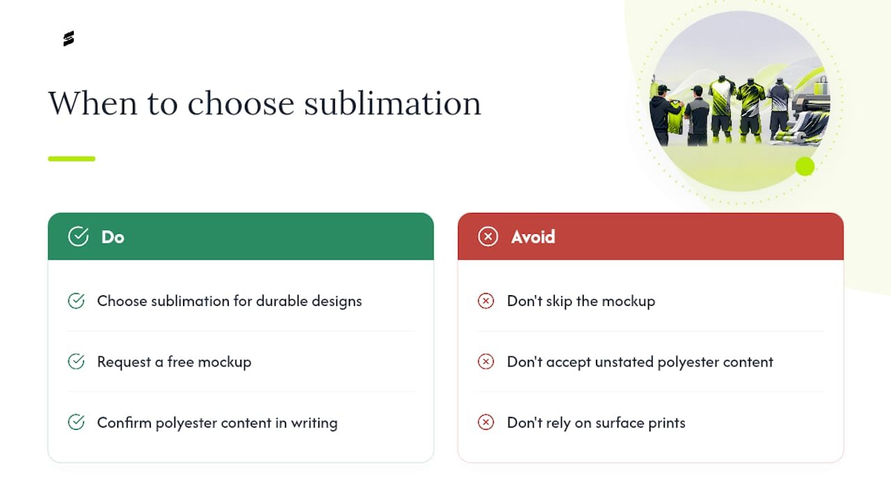 When Sublimation Is the Right Call for Your Team — overview diagram