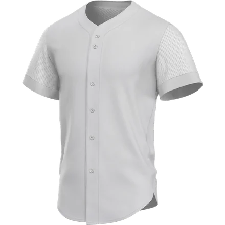 Blank baseball uniform template used by the Capra Sports AI jersey customizer