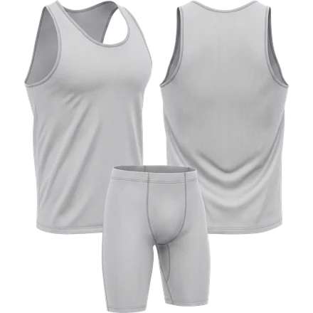 Blank track and field uniform template used by the Capra Sports AI jersey customizer