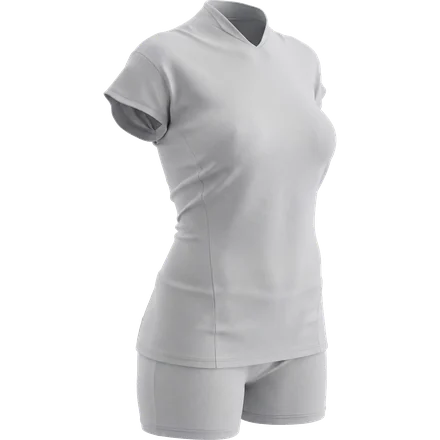 Blank volleyball uniform template used by the Capra Sports AI jersey customizer