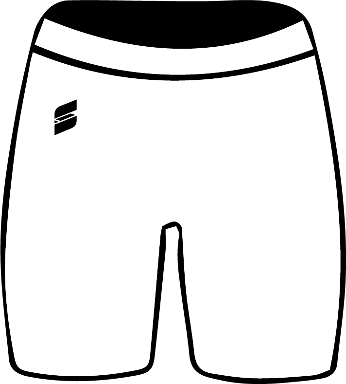 How to measure track and field shorts: waist across the relaxed waistband, inseam crotch to hem