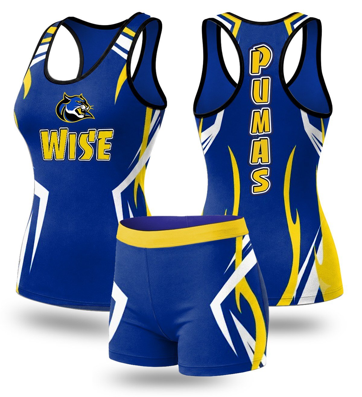 Wise Pumas Girls Track Set — Royal Blue
