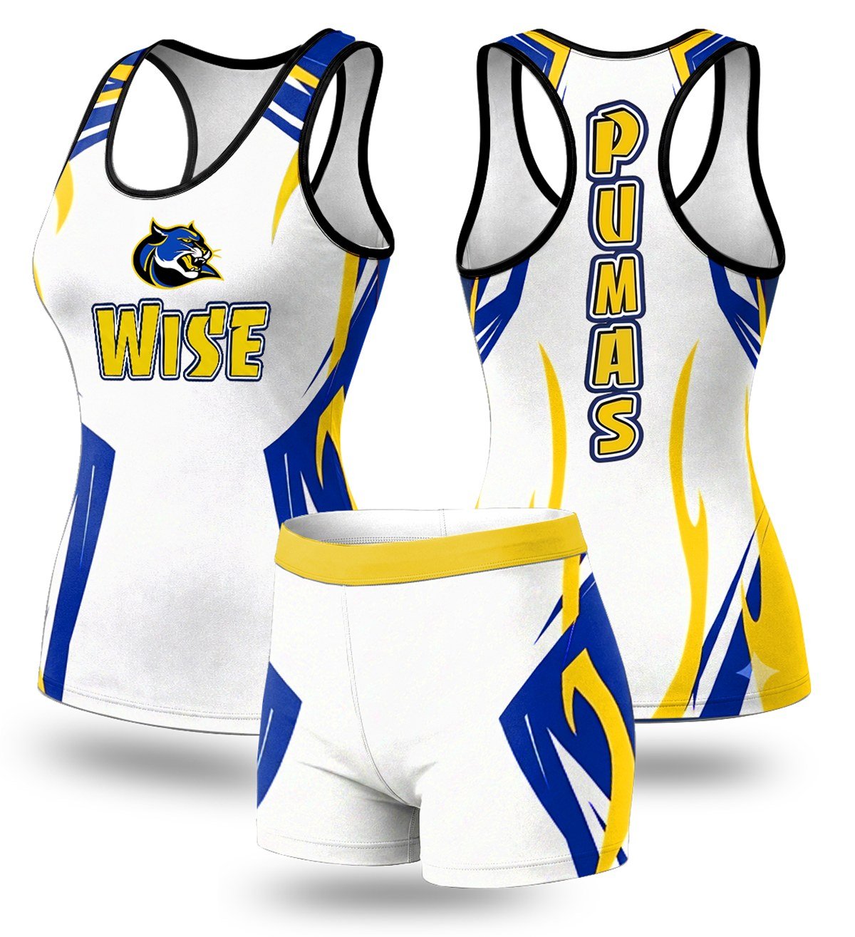 Wise Pumas Girls Track Set — White