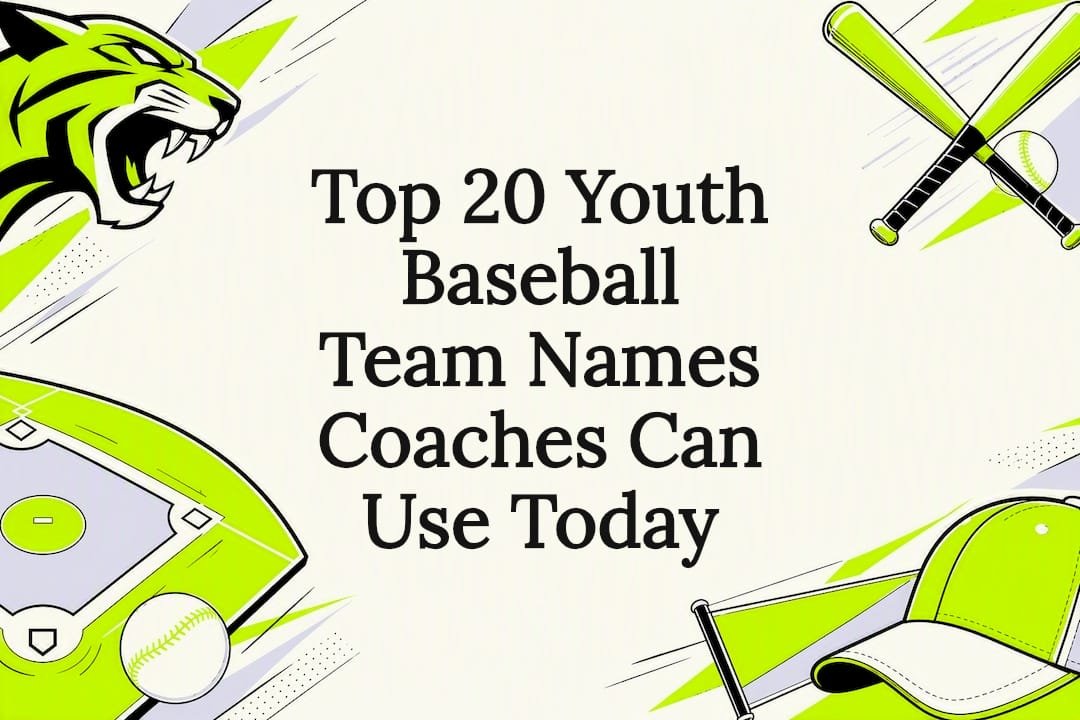 Youth baseball naming title card