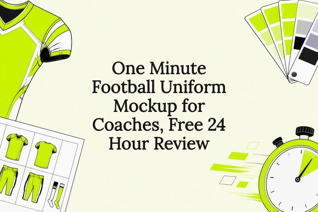Football uniform mockup title card illustration