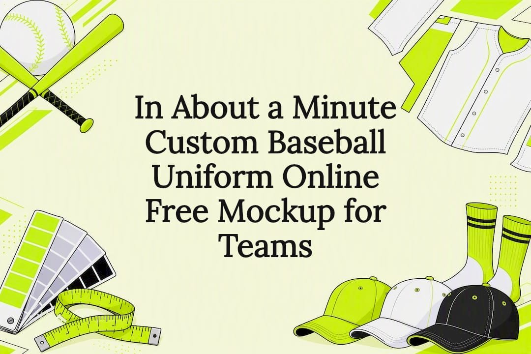Baseball uniform mockup title card illustration