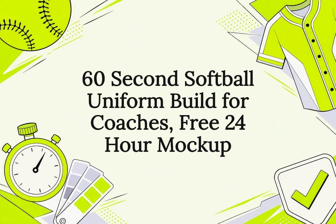 Softball uniform design workflow title card
