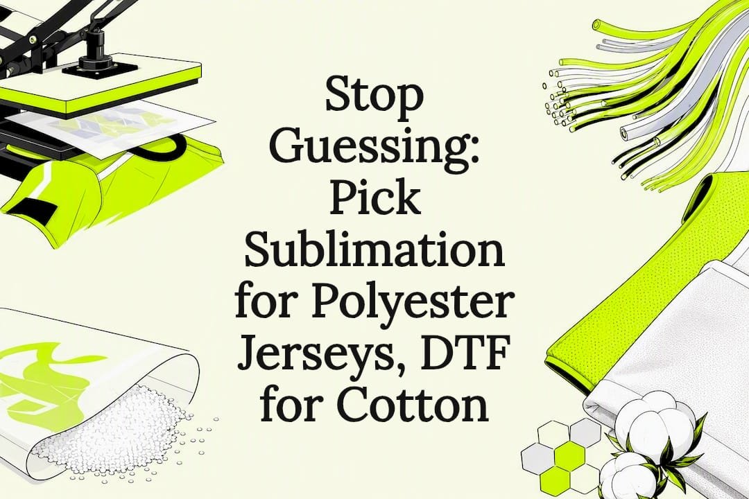 Sublimation and DTF printing comparison illustration