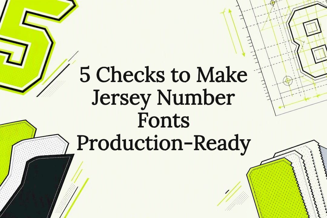Decorative jersey font title card