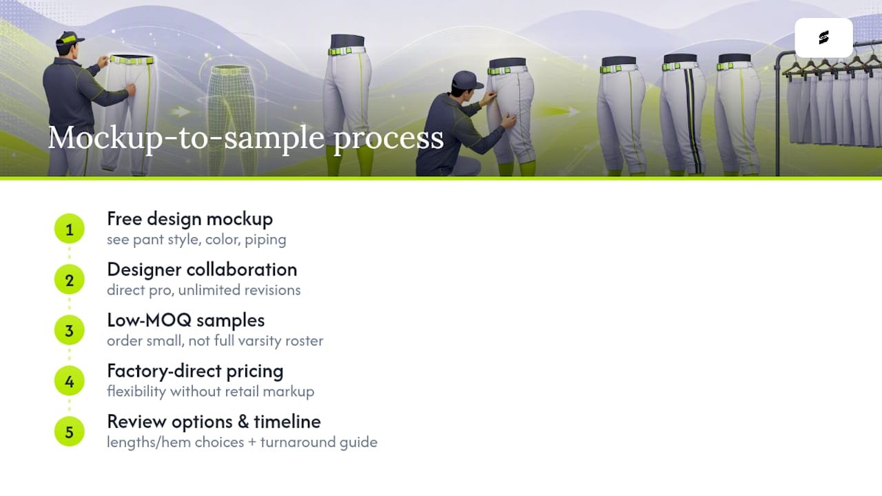 How Capra Sports Handles Mockups, Samples, and Low-MOQ Orders — overview diagram