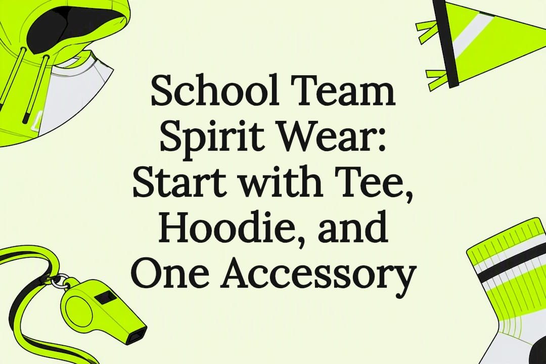 Decorative school team spirit wear title card