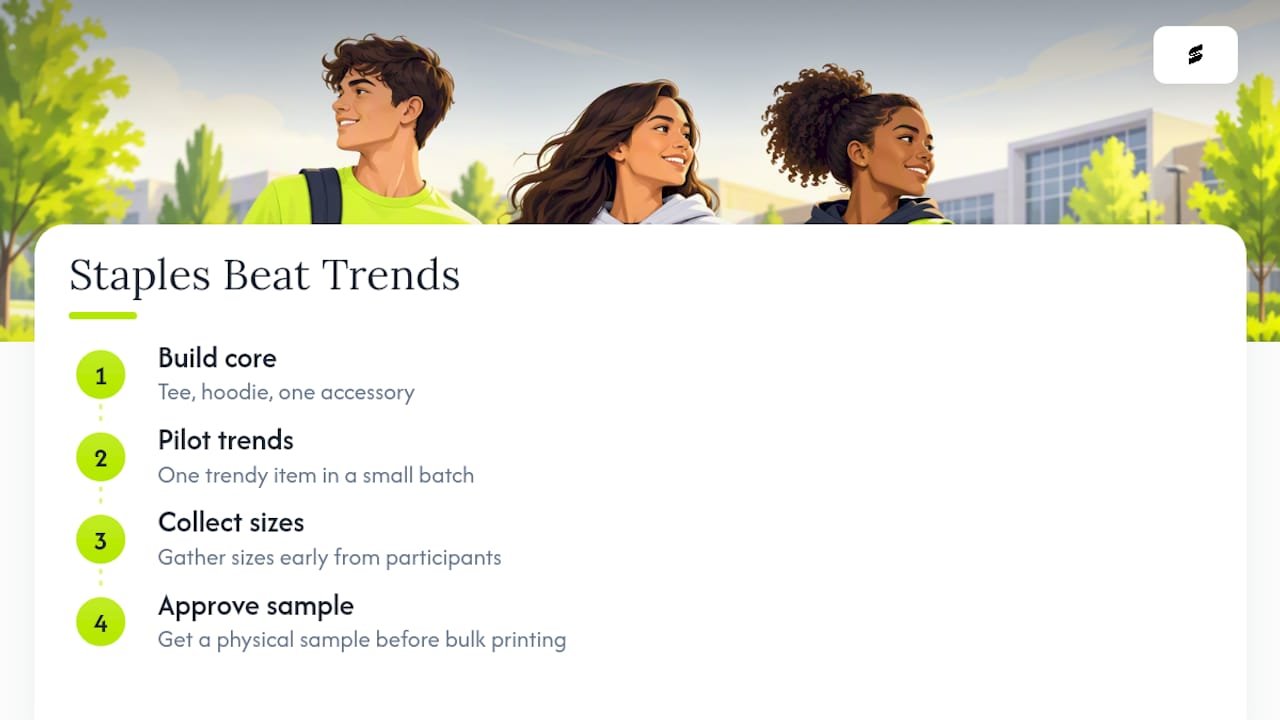 Why Staples Beat Trends, Every Time — overview diagram