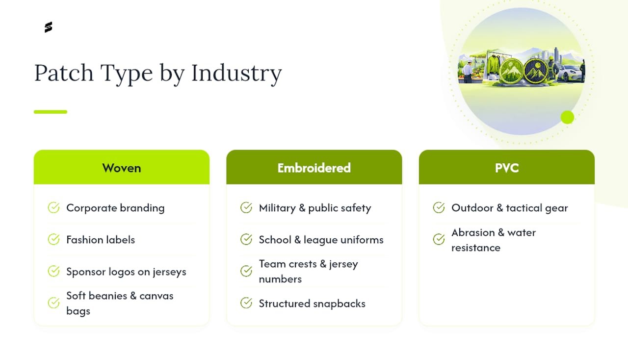 Where Each Patch Type Dominates by Industry — overview diagram