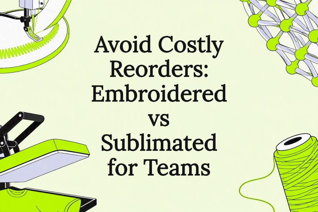 Decorative embroidery and sublimation title card