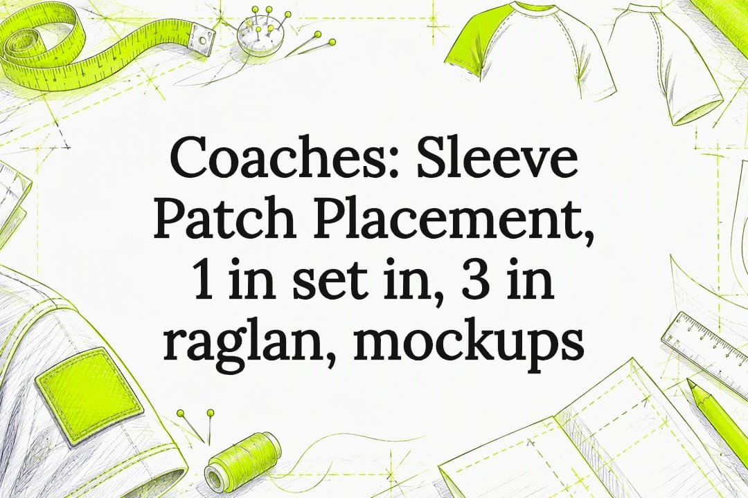 Decorative sleeve patch placement title card