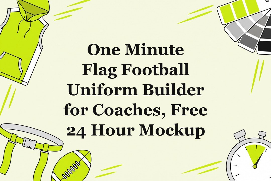 Flag football uniform builder title card