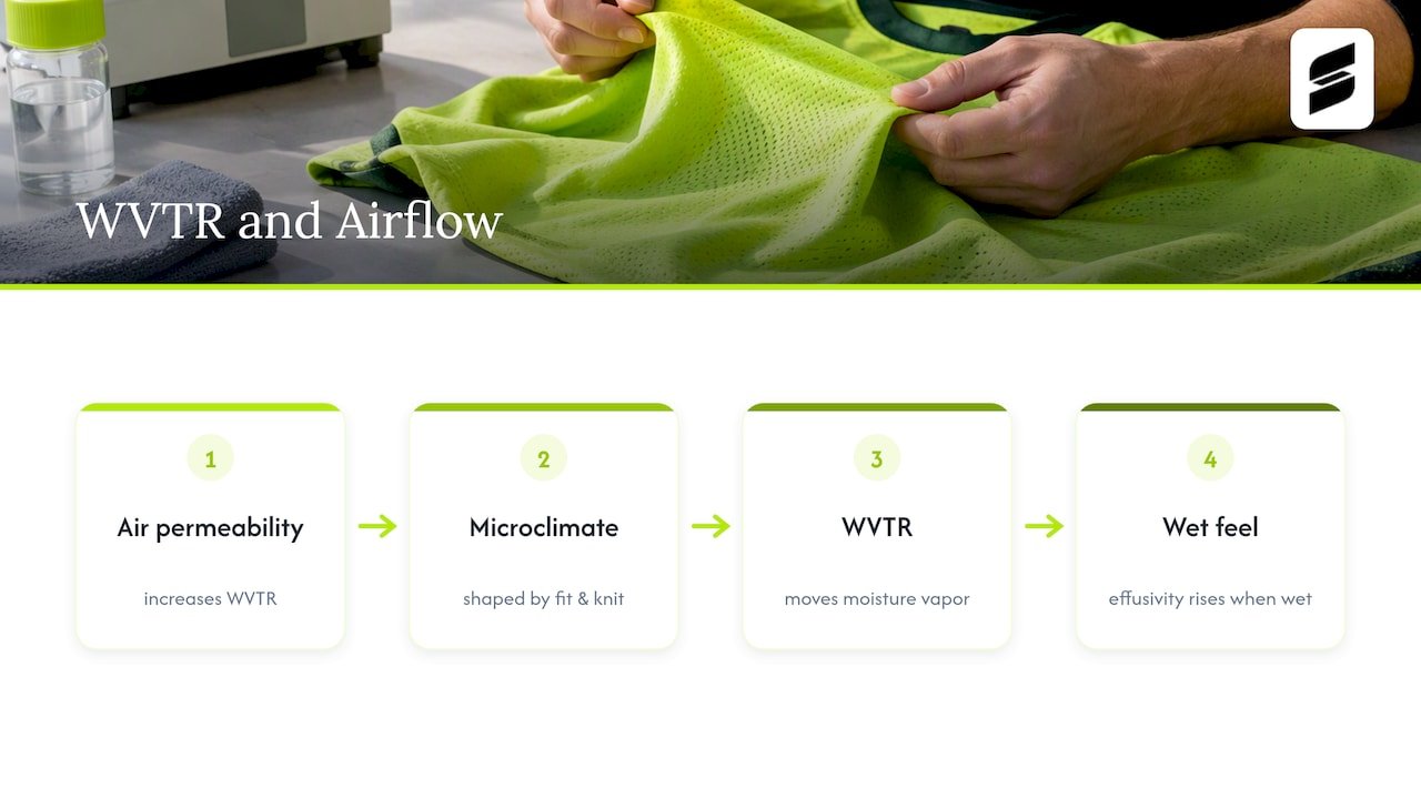 WVTR and air permeability relationship diagram