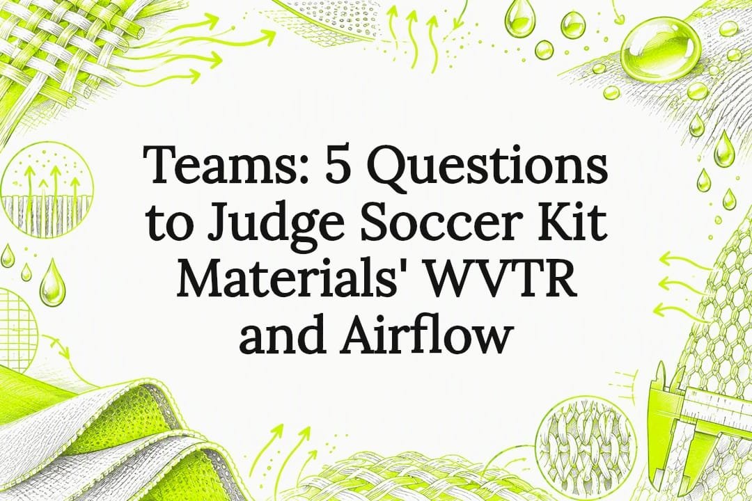 Decorative soccer fabric title card