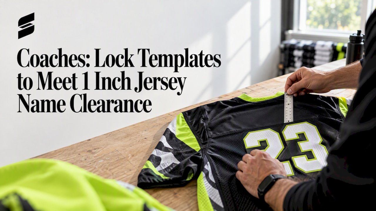 Coach measuring jersey name clearance