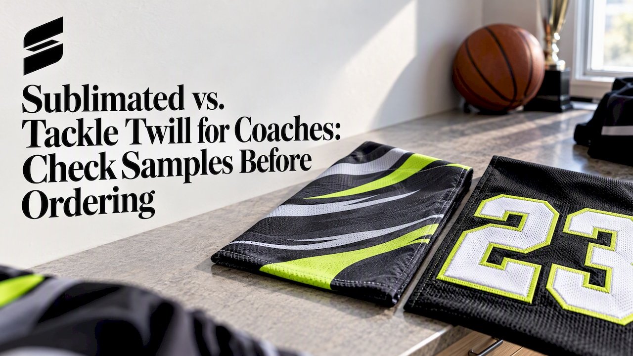 Sublimated and tackle twill uniform samples side by side