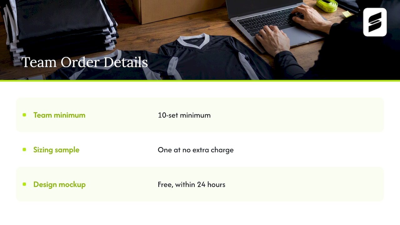 Ordering your team's jerseys with Capra Sports — overview diagram