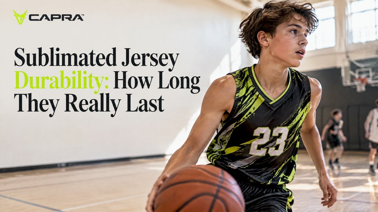 Basketball player wearing a patterned team jersey