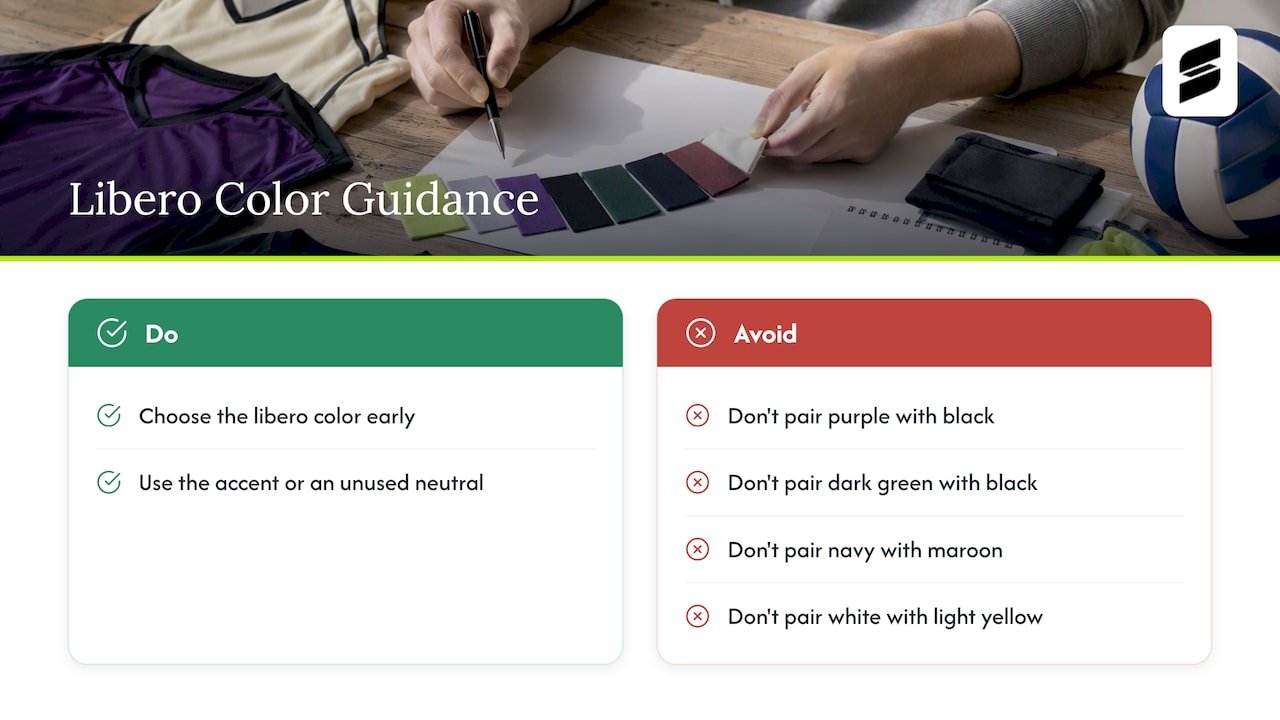 Four jersey color pairings lacking contrast