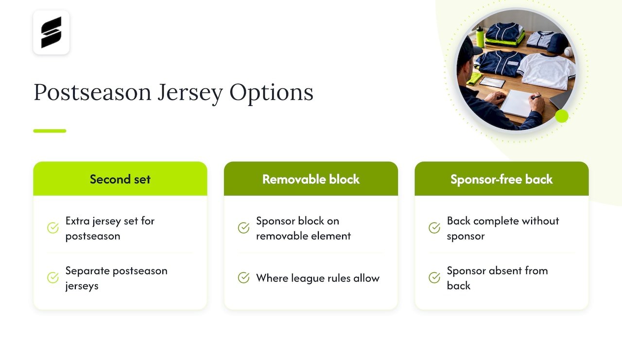 Postseason sponsor jersey planning options